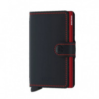Cartera SECRID Miniwallet Matte Black & Red Negro