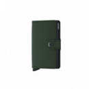 Cartera SECRID Miniwallet Matte Green & Black Verde