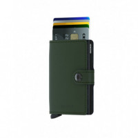 Cartera SECRID Miniwallet Matte Green & Black Verde