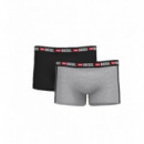 Ropa Interior Pack de Dos Calzoncillos DIESEL Boxers Negro y Gris