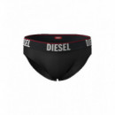 Ropa Interior Pack de Tres Calzoncillos DIESEL Slip Negro