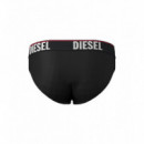 Ropa Interior Pack de Tres Calzoncillos DIESEL Slip Negro
