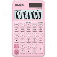 CASIO Calculadora Solar Pequeño SL-310UC Rosa 10 Digitos con Pilas