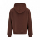 Sudadera con Capucha y Logo Vertival Bordado de GUESS