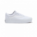 Zapatillas Plataforma VANS Ward Blancas de Lona