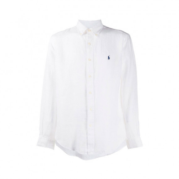Camisa Piece Dye Linen White  RALPH LAUREN