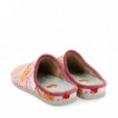 PANTUFLAS MALVA CON ESTAMPADO HUNBOLDT