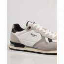 Sneaker PEPE JEANS Brit Reflect Blanco-gris