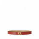 Rev Lrl 30-BELT-MEDIUM Red S/cml  RALPH LAUREN