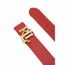 Rev Lrl 30-BELT-MEDIUM Red S/cml  RALPH LAUREN