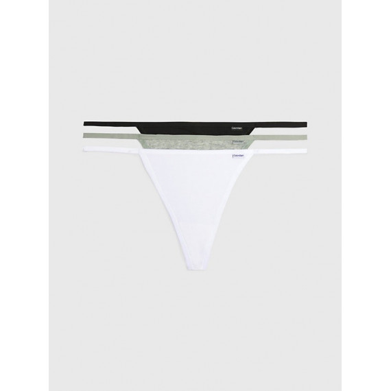 String Thong 3PK Black/white/grey Heathe  CALVIN KLEIN