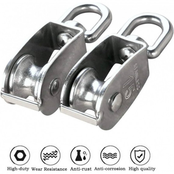 Polea Inoxidable con Gancho S210