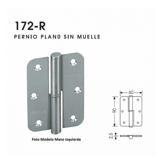 Bisagra Plana sin Muelle Inoxidable Ocariz 172R