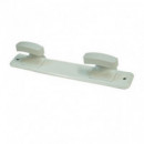 Perchero 2 Brazos Inoxidable Lacado Blanco con Display