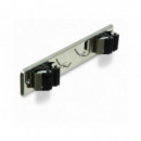 Cuelgaescobas Doble con Rodillo Inoxidable