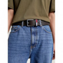 Cinturón de Piel Elevated con Logo de TOMMY HILFIGER