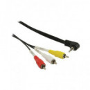 Cable Jack 3.5MM Acodado a 3RCA/M 1.5MTRS  LALO