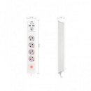 TM ELECTRON Regleta 4 Enchufes con 2XUSB Blanco y Interruptor TMUAD304 Blanco