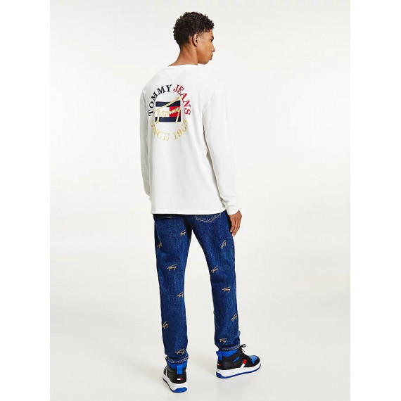 Tjm Vintage Circular Ls Tee Off White  TOMMY JEANS