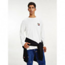 Tjm Vintage Circular Ls Tee Off White  TOMMY JEANS