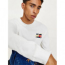 Tjm Vintage Circular Ls Tee Off White  TOMMY JEANS