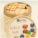 Tornillos y Tuercas de Madera - 56 Piezas - Juego  ANDREY TOYS