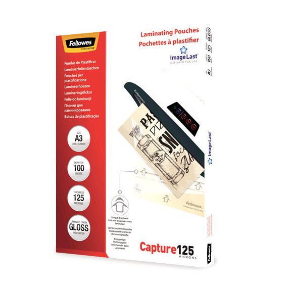 Fundas de Plastificar A3 FELLOWES (100 Unid.)