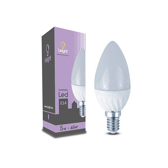 Bombilla Vela E14 6W Luz Fría  LEIGHT