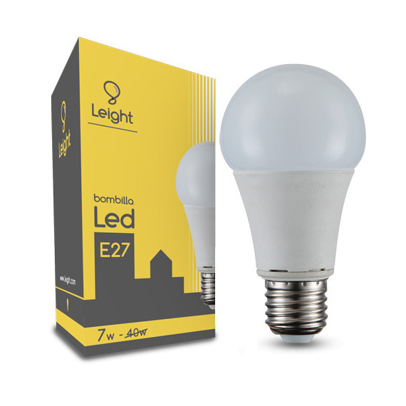 Bombilla E27 7W Luz Fría  LEIGHT