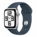 Apple Watch SE2 GPS 44MM Aluminio con Correa Deportiva Plata/azul S/m (cpo - 1 Año de Garantía)  APPLE