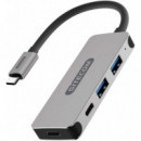 Hub SITECOM Usb-c Macho a 4 Puertos 2X USB 3.1 + 2X Usb-c 3.1