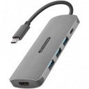 Docking SITECOM Usb-c a HDMI + Usb-c + 3 Puertos USB 3.0