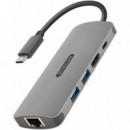 Docking SITECOM Usb-c a HDMI + Usb-c + 2 Puertos USB 3.0 + Lan