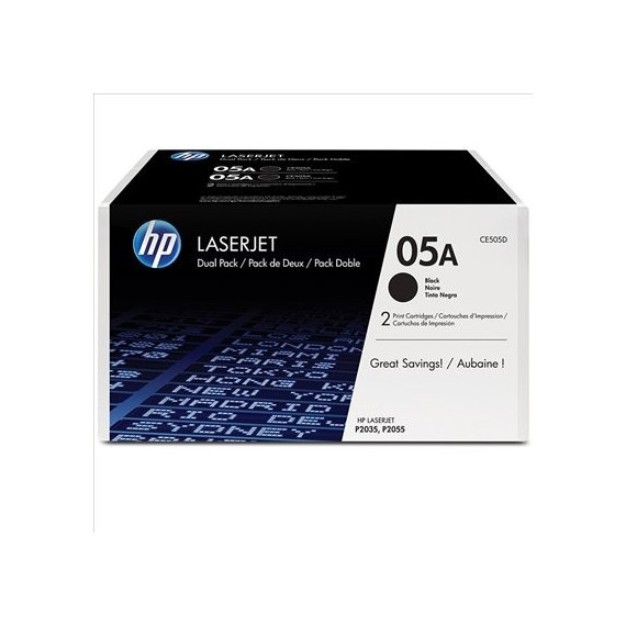 Tóner HP 05A Negro 2.300 Paginas (pack 2 Unidades )