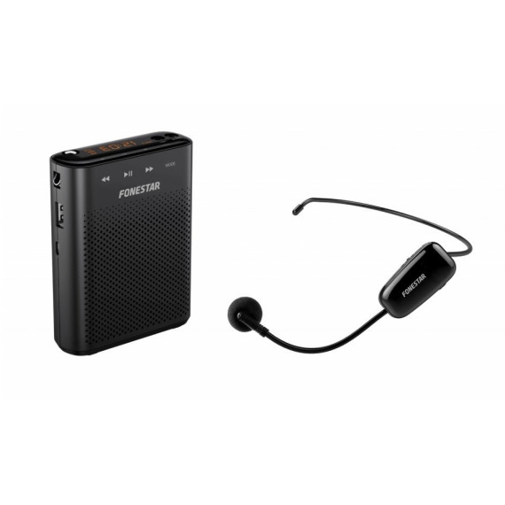 Micrófono con Altavoz Amplificado Portátil sin Cable FONESTAR USB/MICROSD/MP3