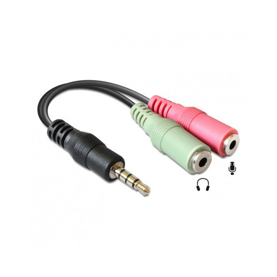 Cable Jack 3.5mm a 2 Jack 3.5mm H (auricular y micro)