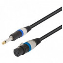 Cable Xlr-canon Hembra a Jack Mono de 6,3MM Macho 6MTRS.  NIMO