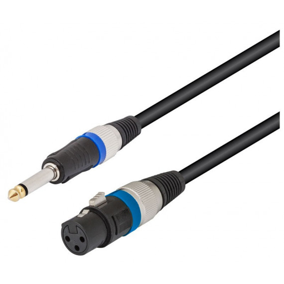 Cable Xlr-canon Hembra a Jack Mono de 6,3MM Macho 6MTRS.  NIMO