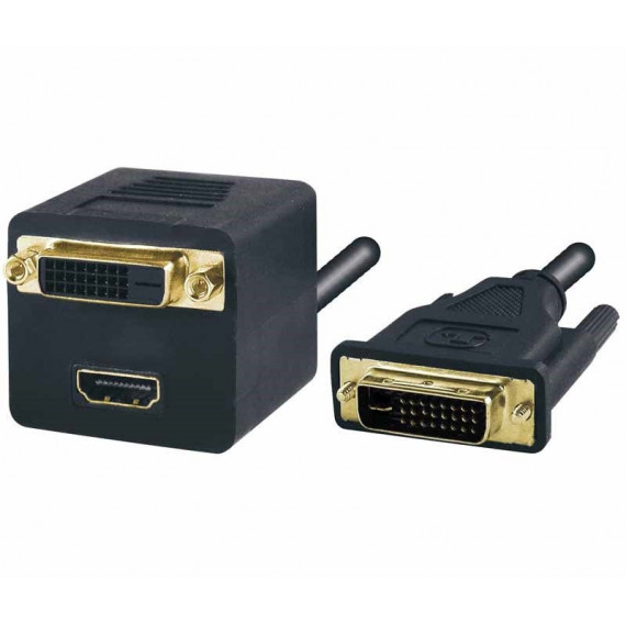Adaptador Dvi-d Macho a Dvi+hdmi Hembra 20CM  NIMO