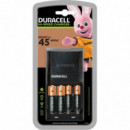 Cargador de Baterías DURACELL con Pilas Recargables 2AA + 2AAA
