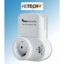 Cargador USB + Enchufe + Soporte  HEITECH