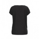 Camisetas Mujer Camiseta ICHI Rebel Black