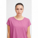 Camisetas Mujer Camiseta ICHI Rebel Super Pink