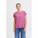 Camisetas Mujer Camiseta ICHI Rebel Super Pink