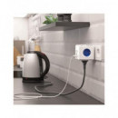 Power Cube Enchufe Red de 4 Tomas con 2XUSB Azul  LALO