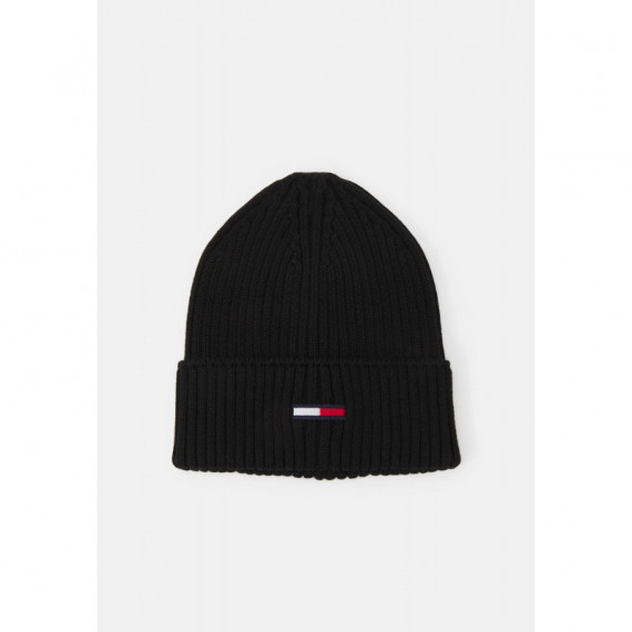 Gorro Tommy Flag Rib Beanie Negro  TOMMY JEANS