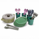 Juego de Vajilla X 4 Plástico Reciclado. Juego Comiditas  DANTOY BY ANDREU TOYS