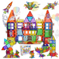 Bloques de Construcción Magnéticos - 62 Piezas + 56 Pegatinas Reutilizables  TOP KINGDOM