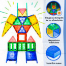 Bloques de Construcción Magnéticos Brillan en la Oscuridad - 62 Piezas + 2 Bolígrafos Luz Uv  TOP KINGDOM