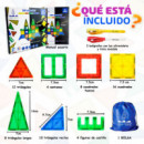Bloques de Construcción Magnéticos Brillan en la Oscuridad - 62 Piezas + 2 Bolígrafos Luz Uv  TOP KINGDOM